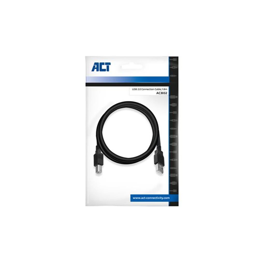 ACT - USB-kabel - USB naar USB type B - 1.8 m