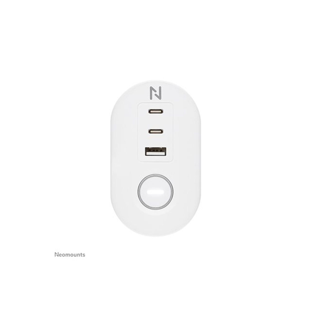Neomounts - stroomstrip - USB-C + USB-A - 3680 Watt - met Klem Bureau Mount Neomounts - stroomstrip - USB-C + USB-A - 3680 Watt - met Klem Bureau Mount