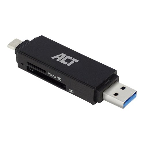 ACT kaartlezer - USB 3.2 Gen 1 / USB-C / USB-A ACT kaartlezer - USB 3.2 Gen 1 / USB-C / USB-A